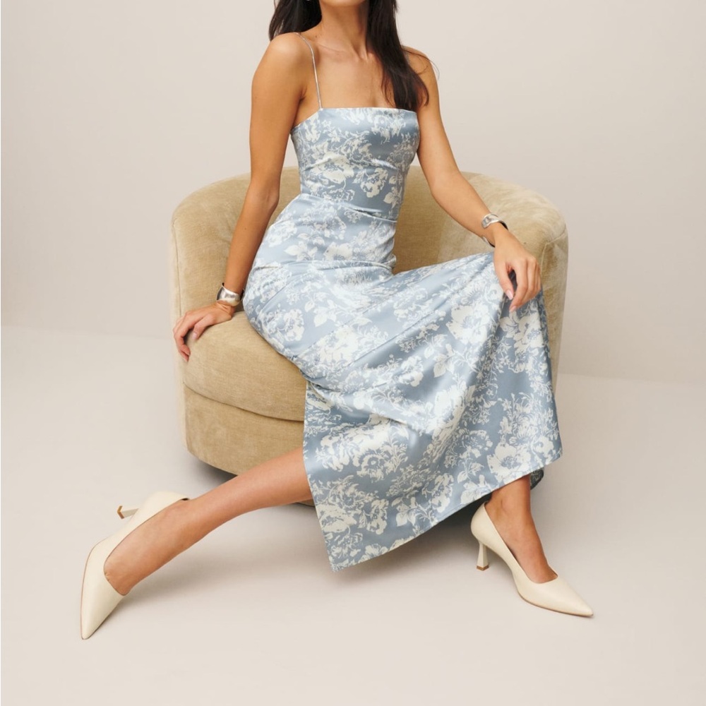 Reformation Frankie Silk Dress